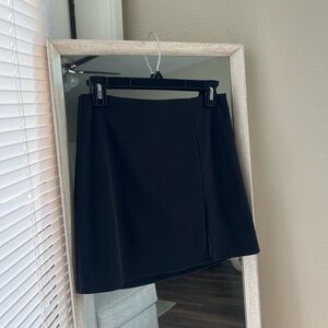 Lulus Black Mini Skirt with Side Slit